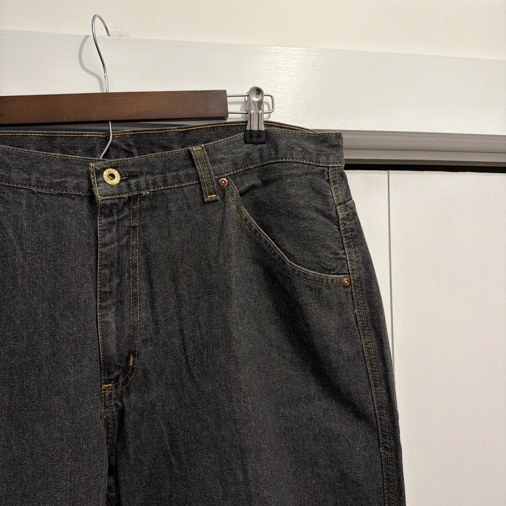 VTG Polo 67‎ Carpenter C-5 Ralph Lauren 38x30 DARK Wash Cotton Jeans, WIDE LEG!